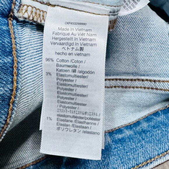 Madewell The Perfect Vintage Jeans High-Rise Distressed Straight-Leg Size 28 - Picture 4 of 4